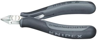 KNIPEX Fogó oldal 115mm elektronikához / 7772115 ESD Knipex