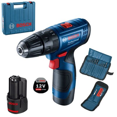 BOSCH GSB 120-LI - 06019G8102 - Akumulátorový príklepový vŕtací skrutkovač + 23-dielna súprava vrtákov a s
