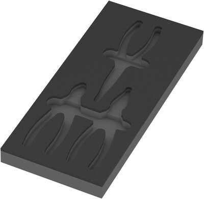 WERA 9884 Kliešte KNIPEX VDE v penovej vložke, set 1, bez náradia, 172 x 30 x 392 mm