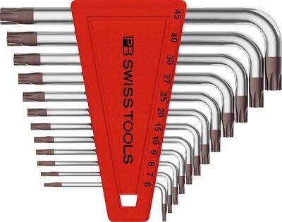 PB SWISS TOOLS Sada kľúčov torx 12 diel T6 - T45 PB 410 H PB Swiss Tools