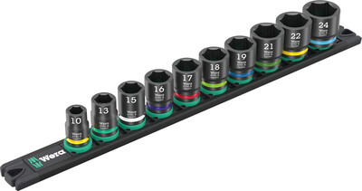 WERA 9607 Magnetická lišta na hlavice B Impaktor 1, 10-dielny