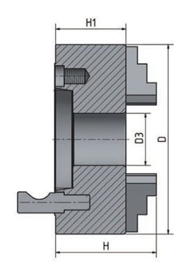 OPTIMUM 3-čelisťové sklíčidlo s centrickým upínaním ø 200 mm Camlock 6