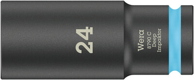 WERA 8790 C Impaktor Deep nástrčná hlavica s pripojovacím rozmerom 1/2", 24 x 83 mm