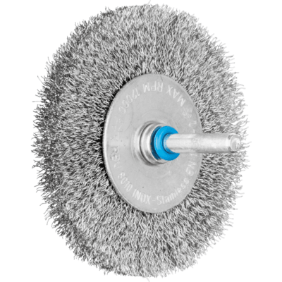 PFERD TOOLS Kolesové kefy s nasadeným hriadeľom RBU 8010/6 INOX 0,20