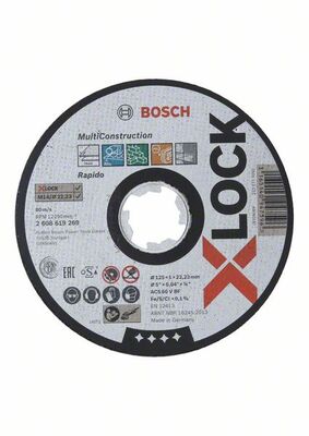 BOSCH X-LOCK Multi Material 125 x 1 x 22,23 - 2 608 619 269 - Rovné rezanie