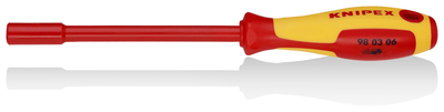 KNIPEX 98 03 06 Nástrčný kľúč s rukoväťou skrutkovača izolované s multi-komponentnými rukoväťami, VD