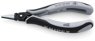 KNIPEX 34 42 130 ESD Presné úchopové kliešte pre elektroniku ESD s multi-komponentnými úchopmi lešte