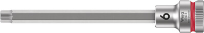 WERA 8740 B Hlavice s bitem Zyklop s upínacou časťou 3/8", s extra štíhlym profilom, 6 x 107 mm