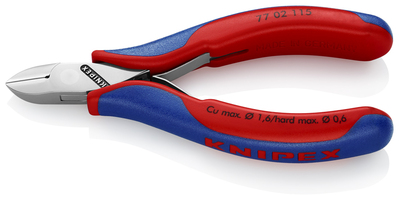 KNIPEX 77 02 115 SB bočné cvikacie kliešte pre elektroniku s prevlečným kĺbom s multi-komponentnými 