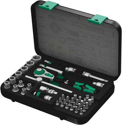 WERA 8100 SA 4 Ráčnová sada Zyklop Speed, upínacia časť 1/4", palcová, 41 dielny