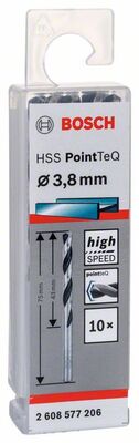 BOSCH Csigafúró HSS PointTeQ 3,8 mm