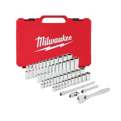MILWAUKEE 1/4"-ES METRIKUS ÉS INCH-KULCSOS KULCS KÉSZLET (50 DB) 4932464944