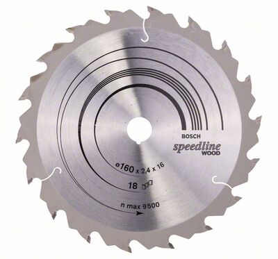 BOSCH 2608640785 - Pílový kotúc Speedline Wood 160 x 16 x 2,4 mm, 18