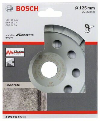 BOSCH Diamantový miskovitý kotúc Standard for Concrete 125 x 22,23 x 5