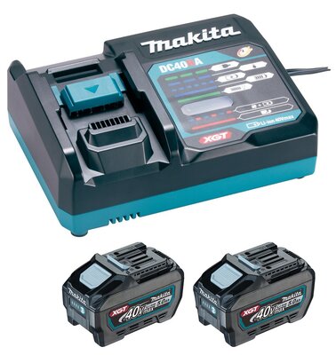 MAKITA 1911V6-0 - Sada akumulátorov Li-Ion XGT 40V 2x5,0Ah + rýchlonabíjačka DC40RA