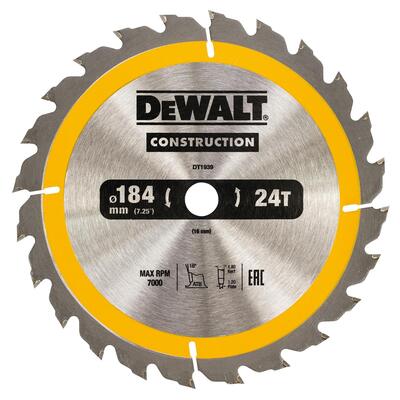 DeWALT FŰRÉSZLAP 184x16mm 24Z DT1939