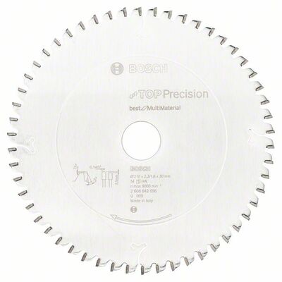 BOSCH Pílový list do okružnej píly Top Precision Best for Multi Material 210 x 30 x 2,3 mm, 54