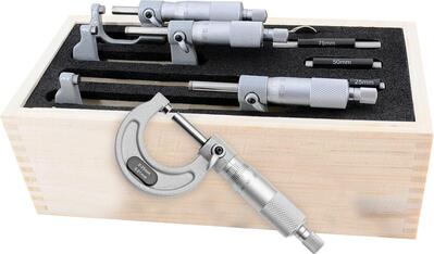 FORTIS Sada mikrometrov strmeňových 0-100/0,01mm DIN863 Fortis