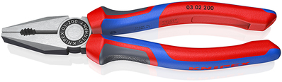 KNIPEX 03 02 200 SB Kombinované kliešte čierne atramentované 200 mm