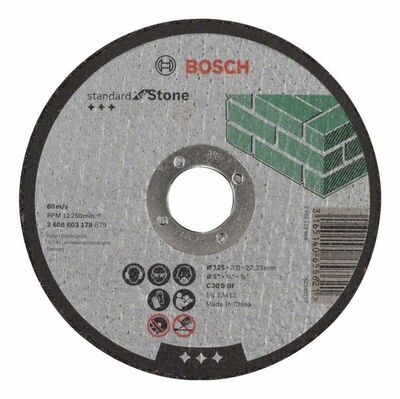 BOSCH 2608603178 - Rovný rezací kotúc Standard for Stone C 30 S BF, 125 mm, 22,23 mm, 3,0 mm