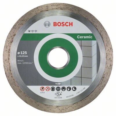 BOSCH Gyémánt vágókorong Standard kerámiához 125 x 22,23 x 1,6 x 7 mm