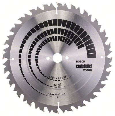 BOSCH 2608640702 - Pílový kotúc Construct Wood 350 x 30 x 3,2 mm, 24