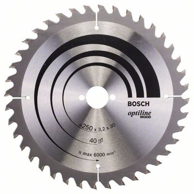 BOSCH 2608640728 - Pílový kotúc Optiline Wood 250 x 30 x 3,2 mm, 40
