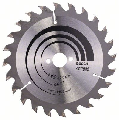 BOSCH 2608640596 - Pílový kotúc Optiline Wood 160 x 20/16 x 2,6 mm, 24