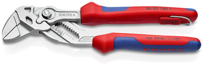 KNIPEX 86 05 180 T BK Kliešťové kľúče Kliešte a kľúč v jednom náradí s multi-komponentnými úchopmi, 