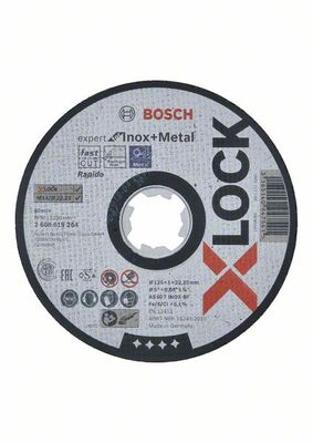 BOSCH X-LOCK Expert for Inox+Metal 125 x 1 x 22,23 - 2 608 619 264 - Rezací kotúč