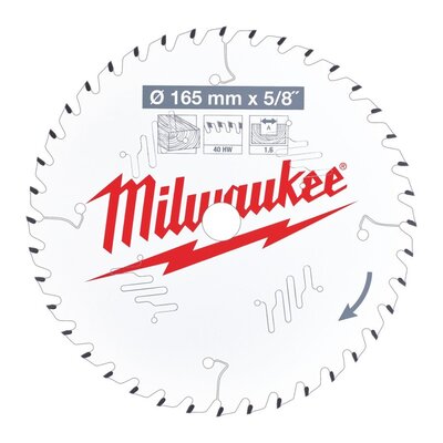 MILWAUKEE 4932471312 - Pílový kotúč drevo 165X5.8X1.6X40ATB