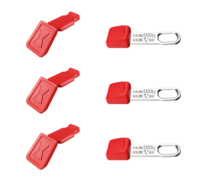 KNIPEX 00 63 06 TCR Klipy TetheredTool + ColorCode červená, po 3 kusy