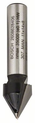 BOSCH Frézy na drážky tvaru V 8 mm, D1 11 mm, L 14 mm, G 45 mm, 60°