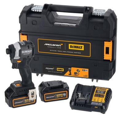 DeWALT DCF85MP2T Aku rázový uťahovak 1/4" 206Nm 18V XR 2x5,0 Ah MCLAREN 