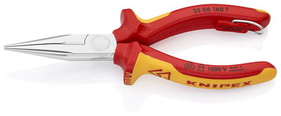 KNIPEX 25 06 160 T BK Polguľaté bočné cvikacie kliešte (Kliešte pre rádiotechnikov) izolované s mult
