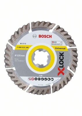 BOSCH X-LOCK Standard for Universal 125 x 22,23 x 2 x 10 - 2 608 615 166 - Diamantový rezací kotouc
