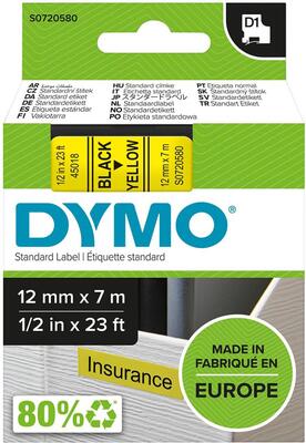 DYMO Páska popisová 12mm čierna / žltá Dymo