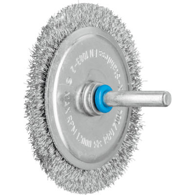 PFERD TOOLS Kolesové kefy s nasadeným hriadeľom RBU 7004/6 INOX 0,20