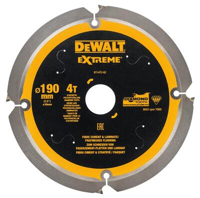 DeWALT Vágótárcsák 190/30 4z cementszálas lapokhoz DT1472