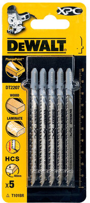 DeWALT LIST PÍLOVÝ 100mm DO DREVA A PLASTU DO 40MM 5ks neg zub DT2207