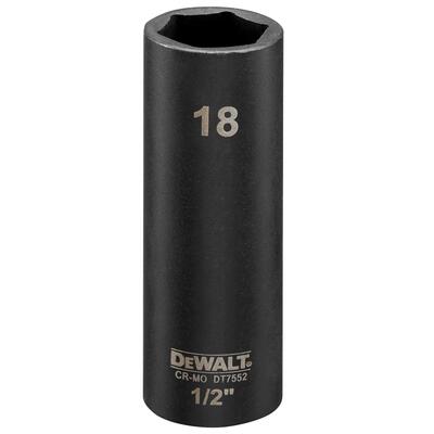 DeWALT HLAVICA 18 MM 1/2 - KRATKA DT7536