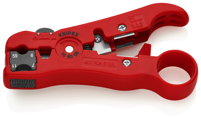 KNIPEX 16 60 06 SB Odizolovacie náradie na koaxiálne a dátové káble  125 mm