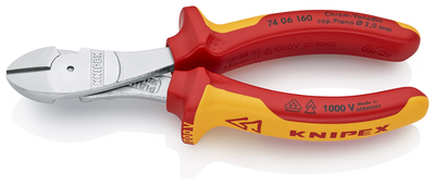 KNIPEX 74 06 160 SB Bočné cvikacie kliešte s veľkou pákovou silou izolované s multi-komponentnými ru