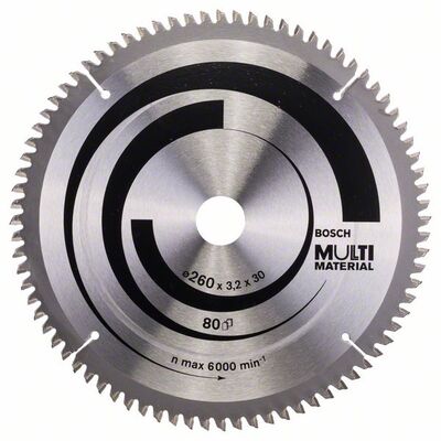 BOSCH 2608641204 - Pílový kotúc Multi Material 260 x 30 x 3,2 mm, 80