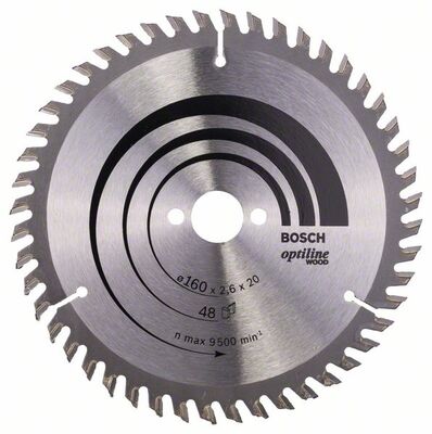 BOSCH Pílový kotúč Optiline Wood 160 x 20/16 x 2,6 mm, 48 - 2608640732