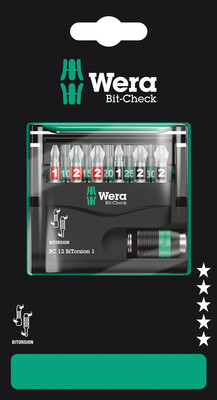 WERA Bit-Check 12 BiTorsion 1 SB, 12-dielny