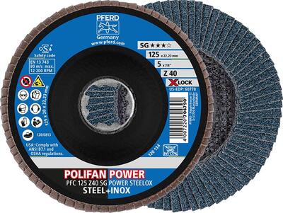 PFERD Kotúč lamelový 125mm K40 SG POWER STEELOX X-LOCK Pferd