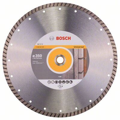 BOSCH Diamantový rezací kotouc Standard for Universal Turbo 350 x 20 / 25,40 x 3 x 10 mm