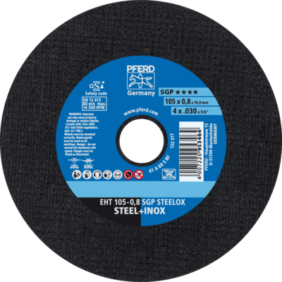 PFERD TOOLS Rezné kotúče EHT 105-0,8 SGP STEELOX/16,0