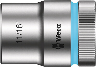 WERA 8790 HMC Nástrčná hlavice Zyklop, upínací časť 1/2", 11/16" x 37 mm